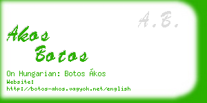 akos botos business card